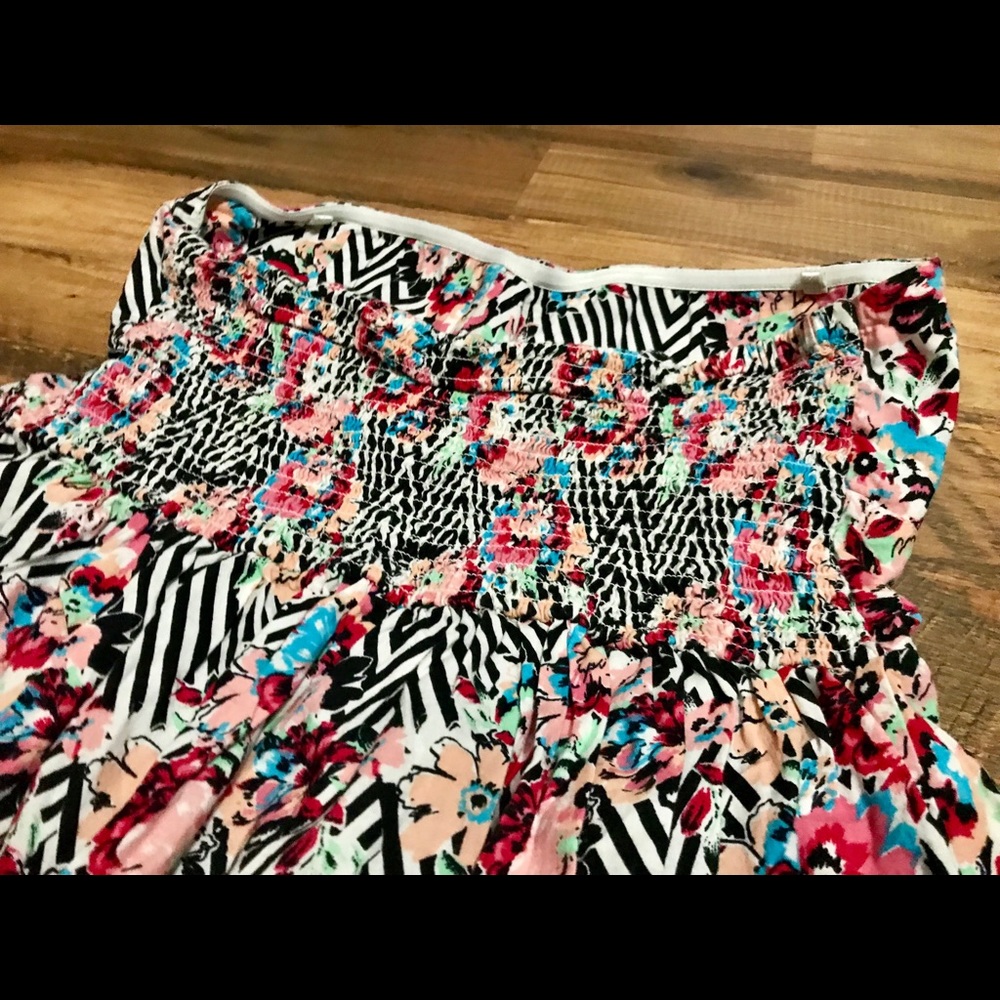 ⬇️⚡️ Floral Patterned Strapless Dress - Picture 7 of 13
